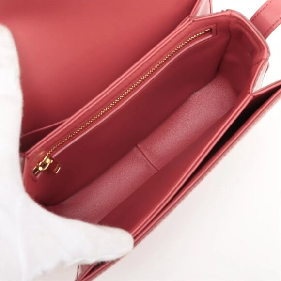 Celine Triomphe teen Leather Shoulder bag Pink - Picture 13 of 15